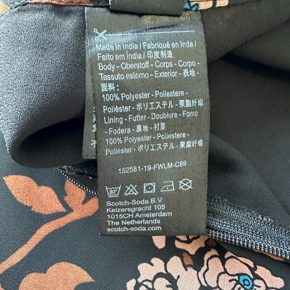 SCOTCH & SODA WOMENS FLORAL ASYMMETRICAL FLOWY FISHTAIL MAXI SKIRT XS NWOT - Picture 10 of 10